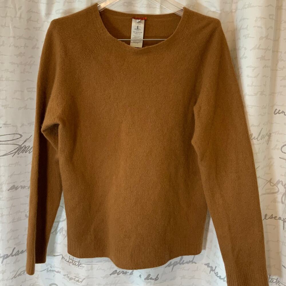Barena Italy Wool Cashmere Sweater L Beige Camel Minimalist Luxury Preppy - Picture 2 of 4